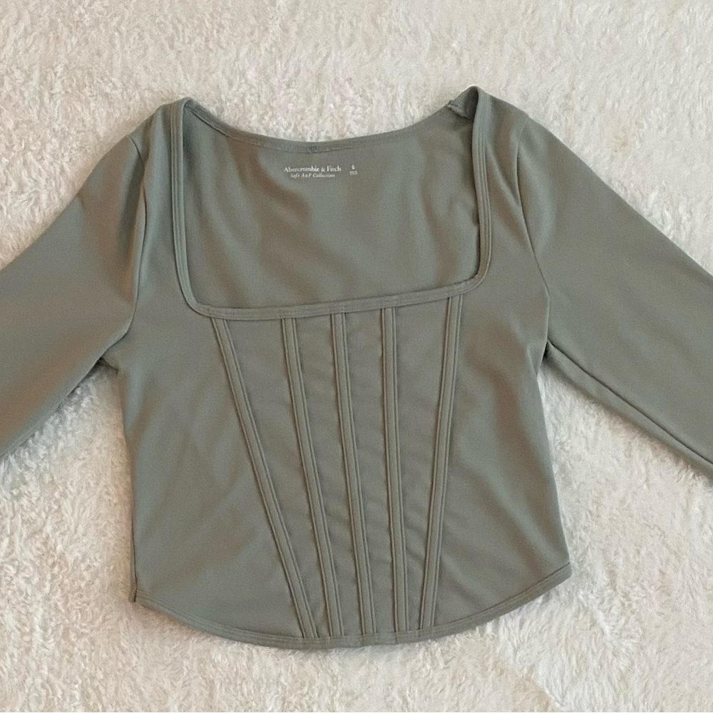 Abercrombie & Fitch Sage Green Long Sleeve